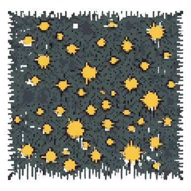 Pollock abstract splatter art in pixel art style sticker