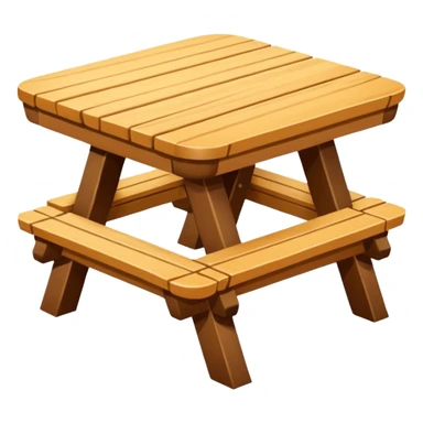 mesa alta color madera natural con bancas altas de color madera natural sticker