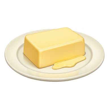 Big Butter piece on the white plate  sticker