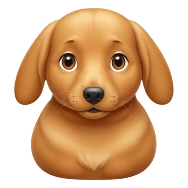 Blonde chubby Daschund  sticker