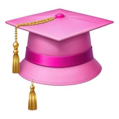 Pink light  gradation hat with gold tassel sticker