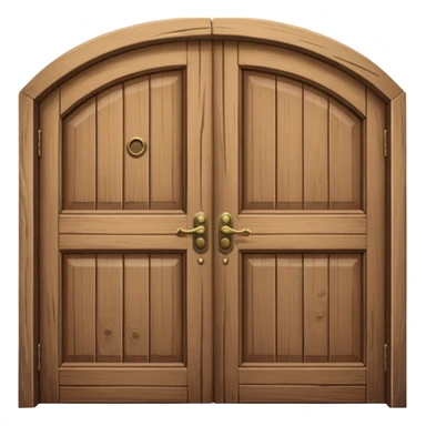 wide open wooden door sticker