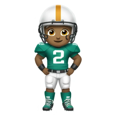 A blonde toddler with a football gear  sticker