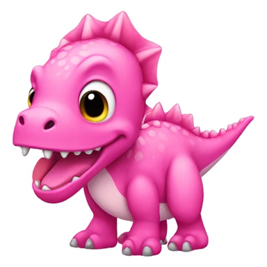 Pink girly Dinosaur emoji sticker