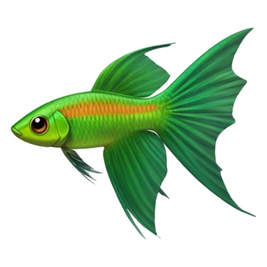 Green Swordtail (Eng.), Pez Espada sticker
