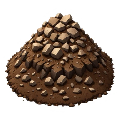 pile of soil with smaller pieces only sticker