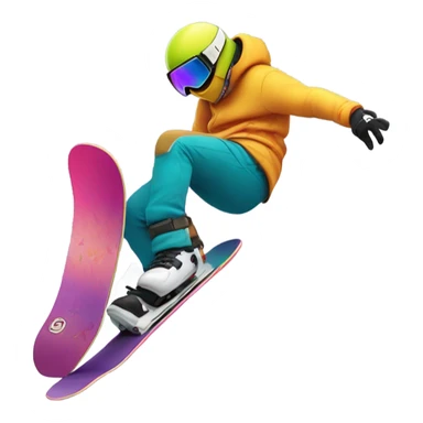 Backflip on a snowboard  sticker