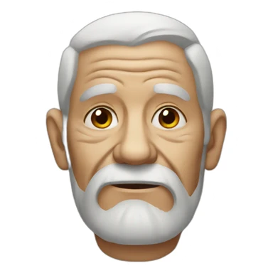 real old man with tattoos in face sticker