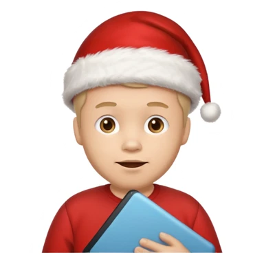 pregnant man emoji but with a santa hat sticker
