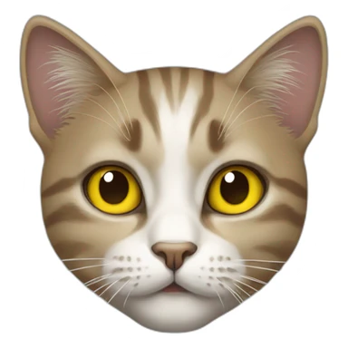 Cat with Ukrainian flag  sticker