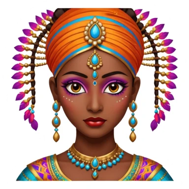 indian dancer face sticker
