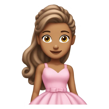 Ariana Grande in pink dress sticker