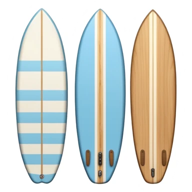 Pastel blue and white stripe surfboard sticker