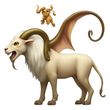 Chimera, a creature with Lion's head, goat's body and snake's tail sticker
