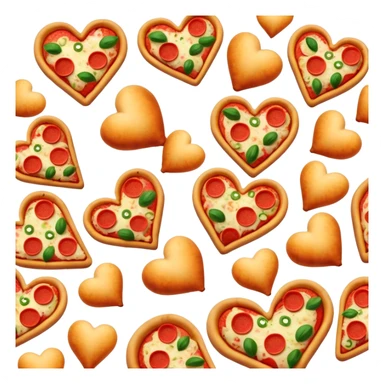 Pizza vegetable hearts beautiful finish sticker