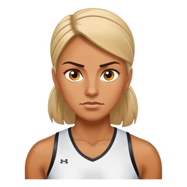 tough looking female sport coach sticker