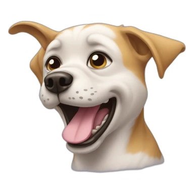 Chien qui pleure de rire sticker