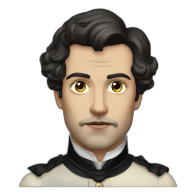 serious victorian gothic aristocrat male sticker