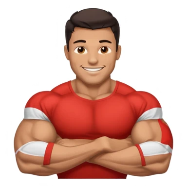 Jock man smiling very big biceps  sticker