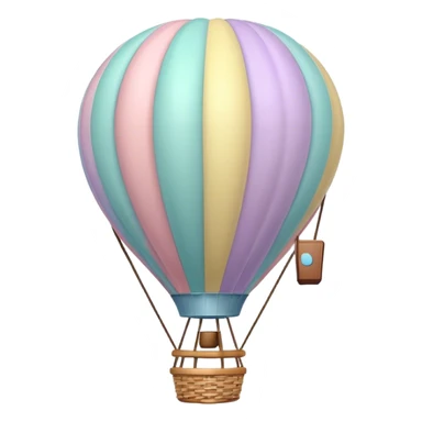 pastel hot air balloon  sticker
