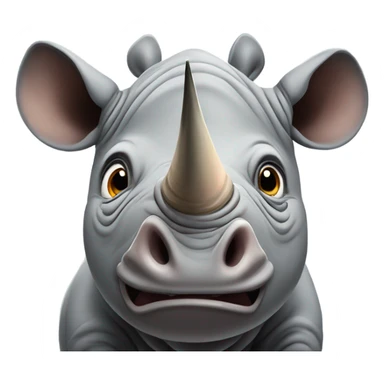 Rhino going “oh no” sticker