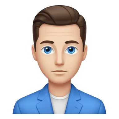 white dude with tight slick back hair sticker