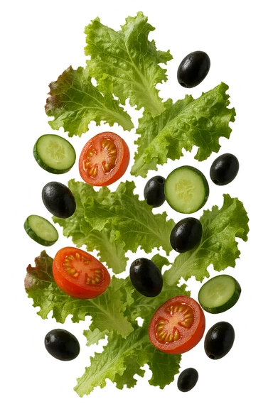 INSALATA CHE CADE DALL'ALTO, IPERREALISTICO 4K sticker