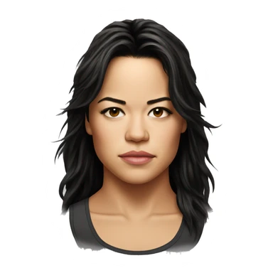 michelle rodriguez serious wearing tee sticker