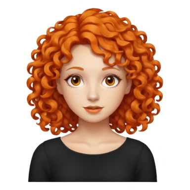 Woman with Orange Curly Hair – Shoulder-length orange curls.




 sticker