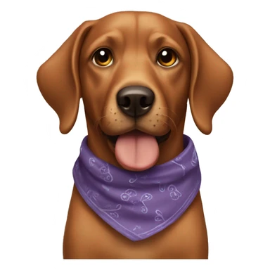 brown dog wearing bandana sticker