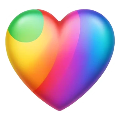 Heart emoji Pride rainbow sticker