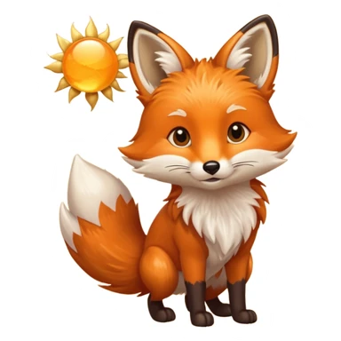 fox carrying a sun ☀️🦊 sticker