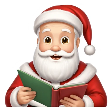 Santa reading list  sticker