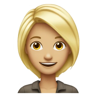 blonde girl smile sticker