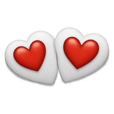 red heart two halves sticker