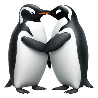 Two penguins hugging  sticker