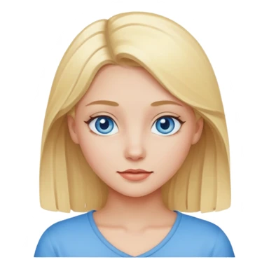 blonde girl with blue eyes sticker