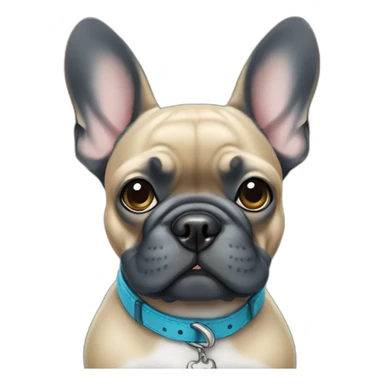 blue frenchie sticker