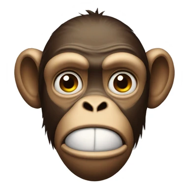 a monkey with a confused look sticker