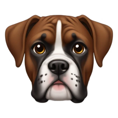 Boxer dog black brown sticker