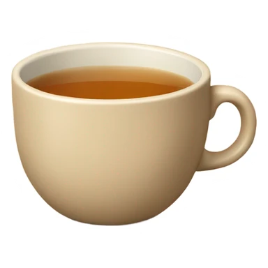 Tea in a beige cup sticker