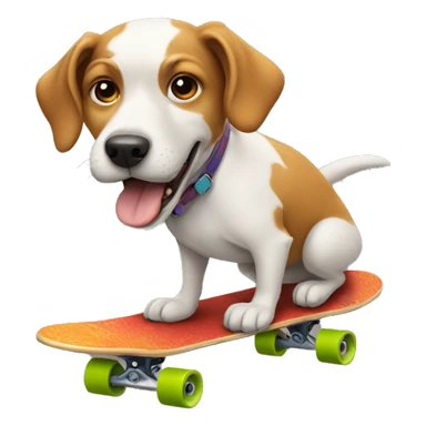A dog riding a skateboard sticker