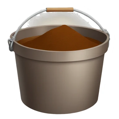 bucket of brown powder sticker