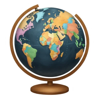 globe on chalkboard sticker