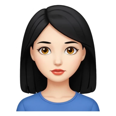 Beautiful woman with black hair sticker