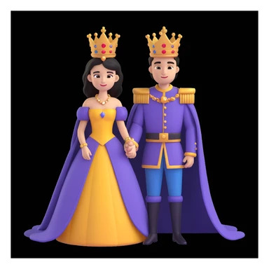 young king and queen posing sticker