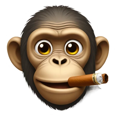 Monkey smoking a cigar sticker