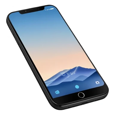 A modern smartphone with a clean screen and rounded edges, shown from the front. No interface, minimal detail sticker