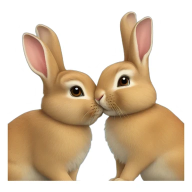 Rabbit kiss  sticker