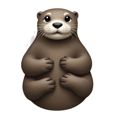 An otter held with two hands sticker
